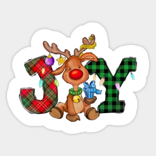 Christmas Joy Little Reindeer Xmas Vibes Merry Christmas Sticker